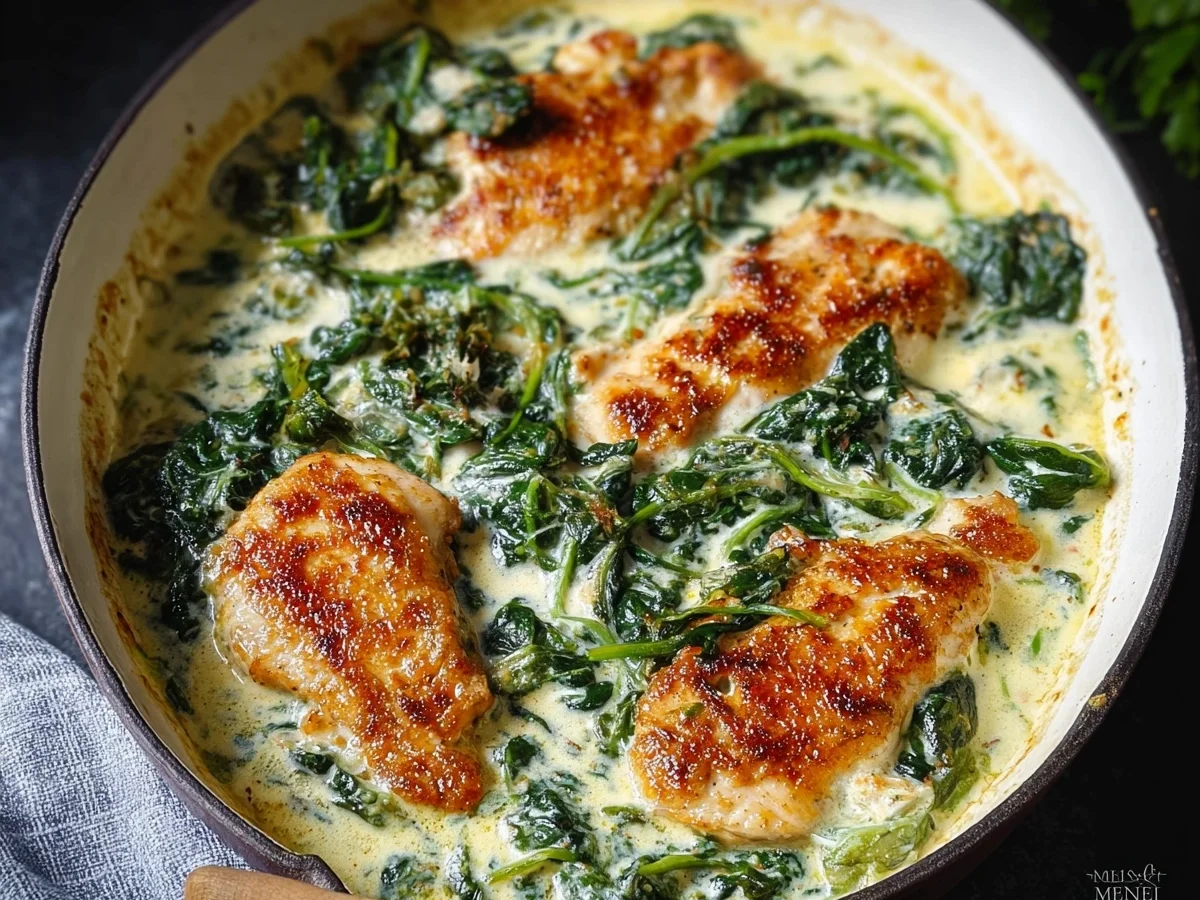 Parmesan Hähnchen in cremiger Spinatsoße Einfach & lecker - Bild 2
