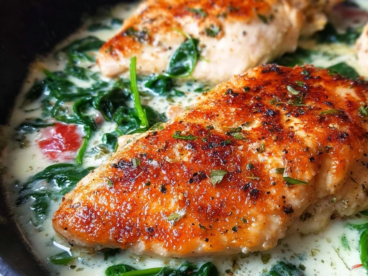Parmesan-Hähnchen mit Spinat: Einfaches Soulfood - Bild 1
