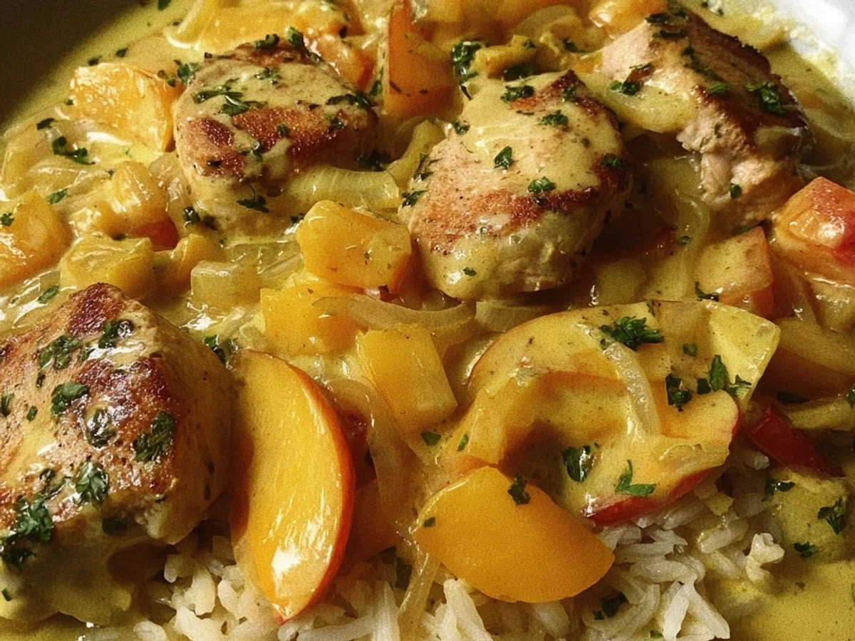 Pfirsich-Curry-Hähnchen-Auflauf: Süß-würzig & Saftig - Bild 2