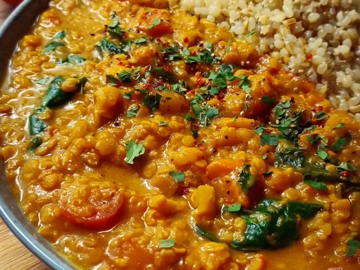Rotes Linsencurry: Cremig, Vegan & Einfach - Bild 1