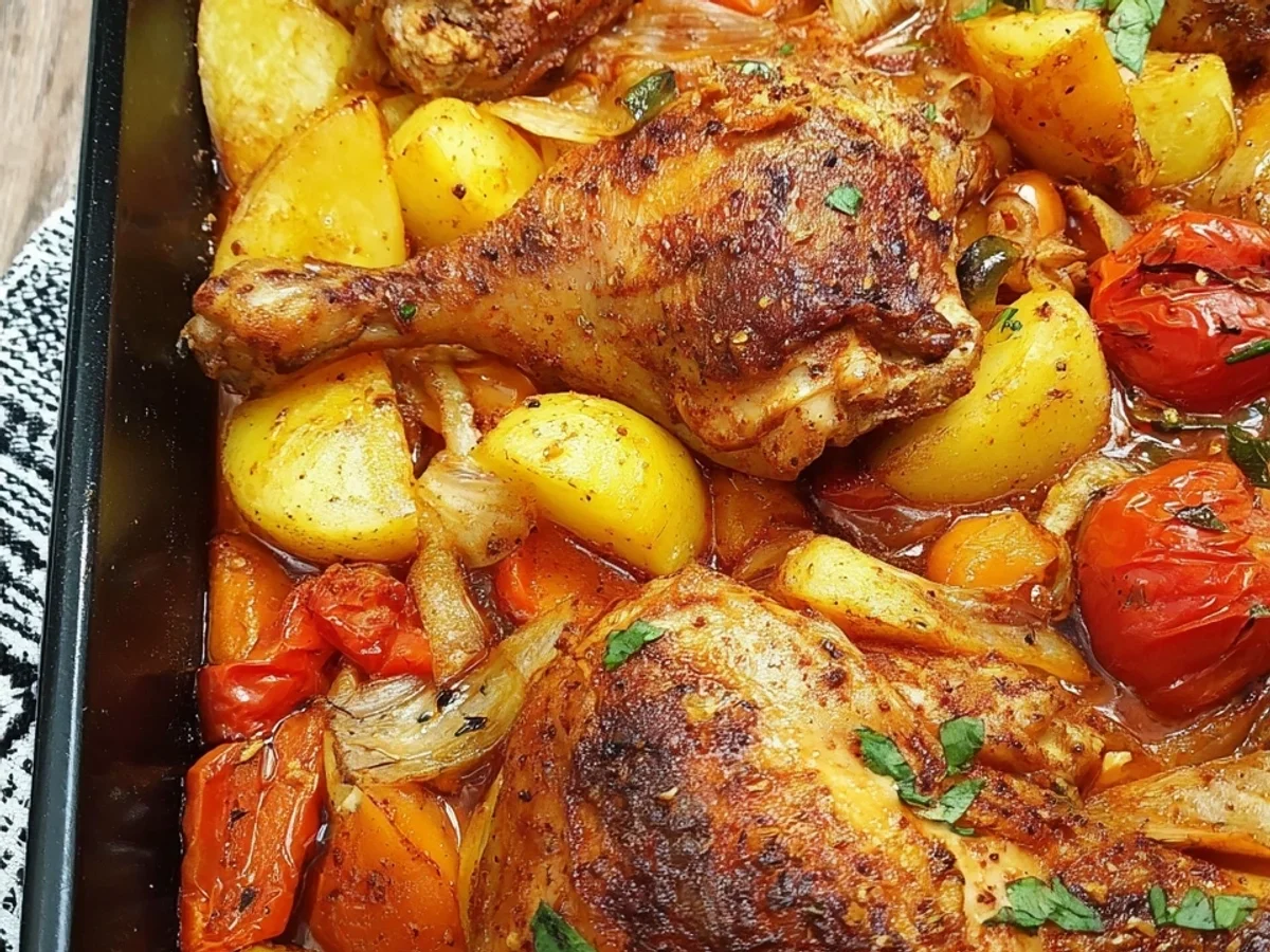 Saftige Hähnchenschenkel & Ofengemüse: Einfach & Lecker - Bild 2