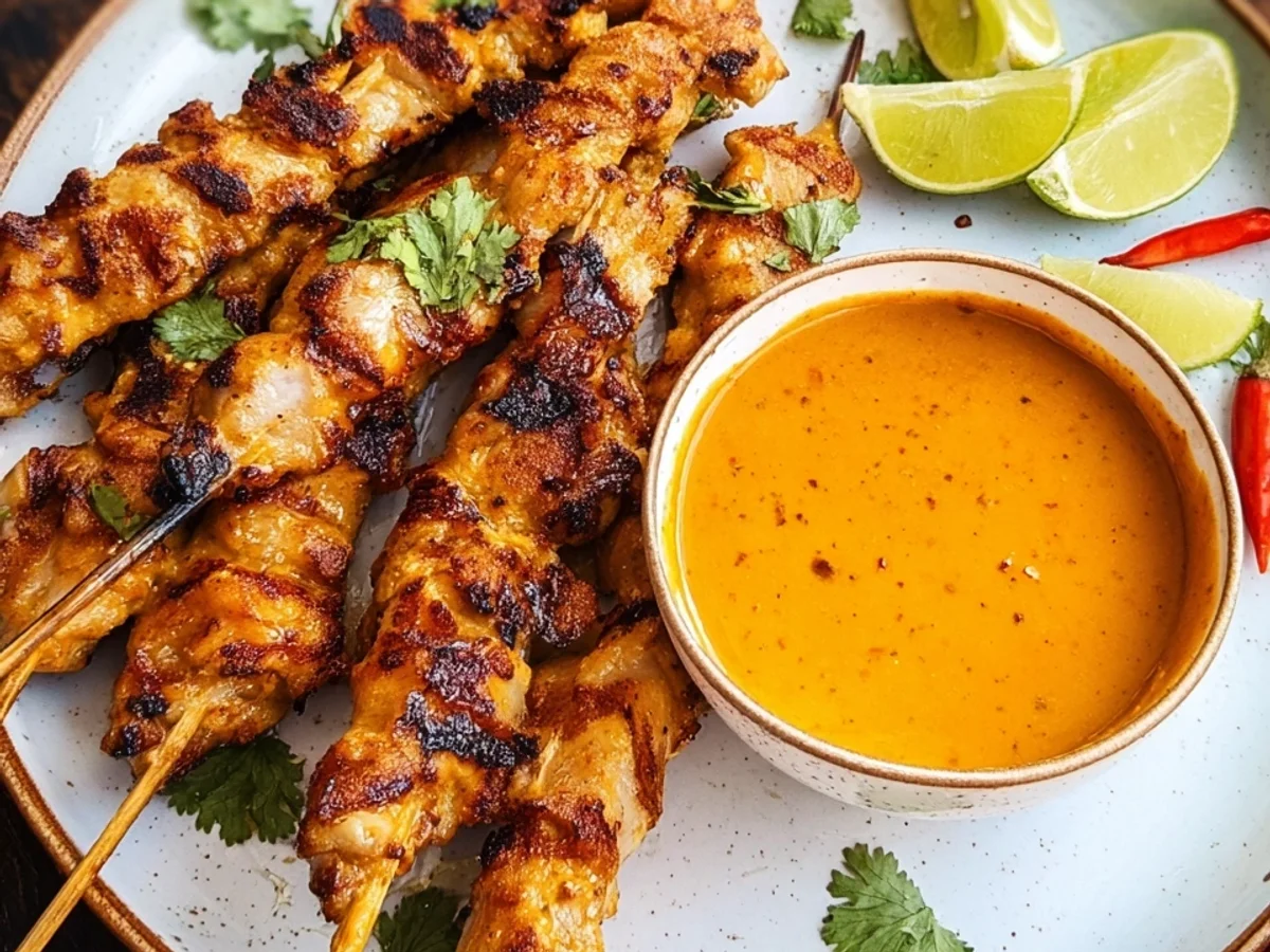 Saté-Spieße Erdnuss-Sauce: Zart, Cremig & Thai-Leicht - Bild 2