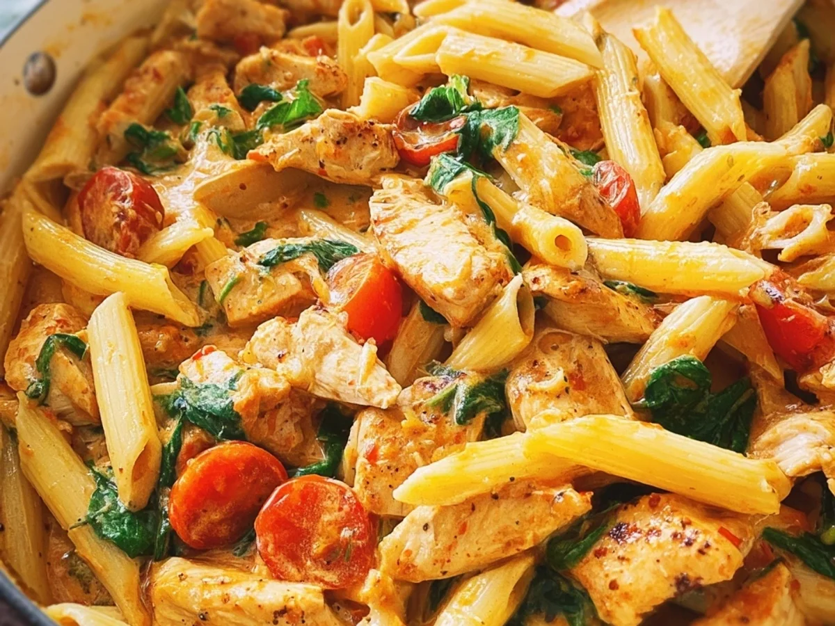 Schnelle cremige One-Pot-Pasta mit Hähnchen - Bild 1