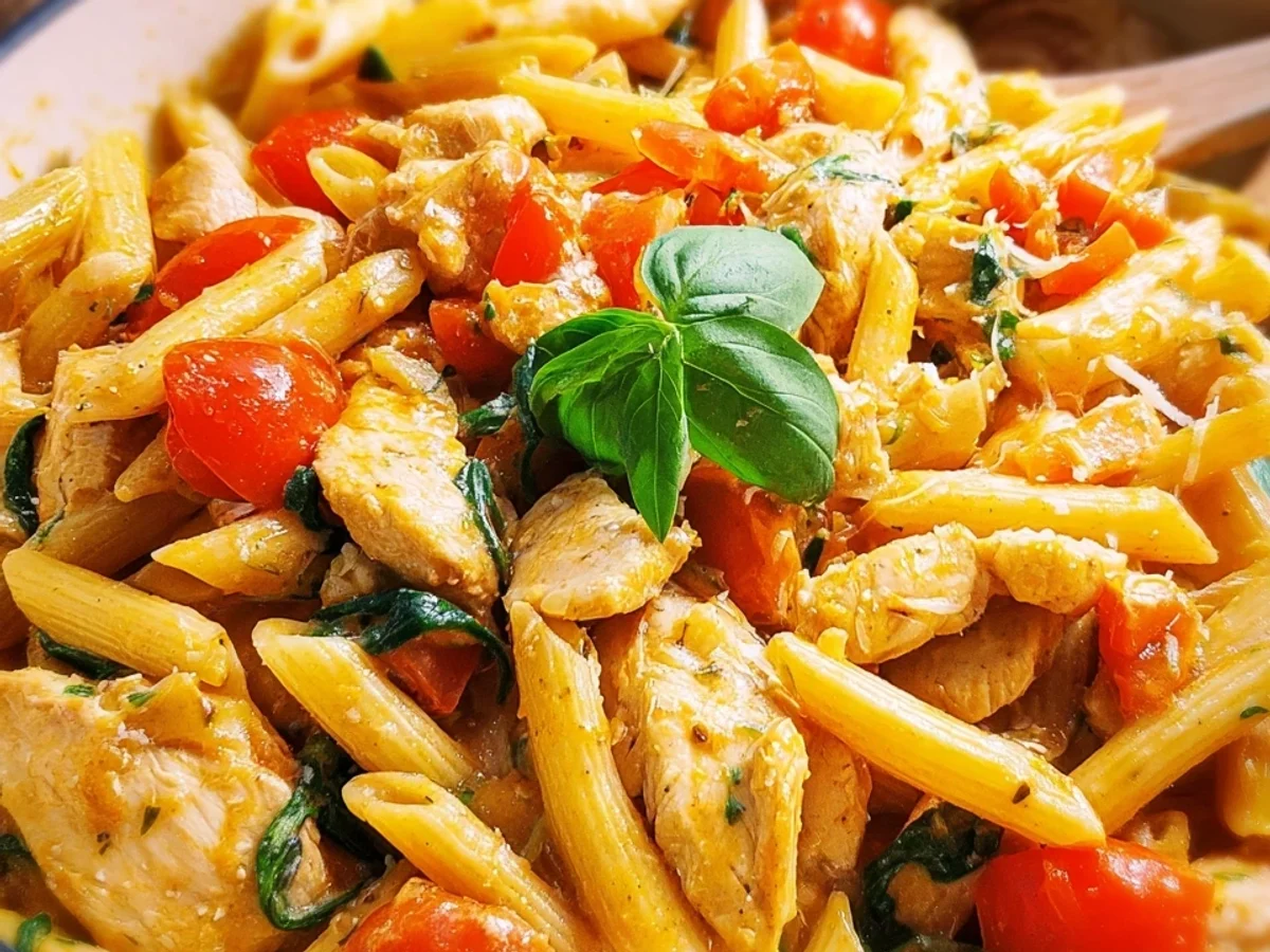 Schnelle cremige One-Pot-Pasta mit Hähnchen - Bild 2