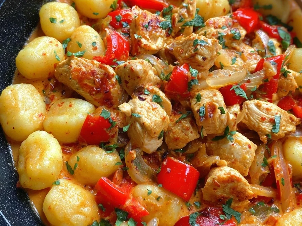Schnelle Gnocchi Pfanne: Hähnchen & Paprika Traum - Bild 2
