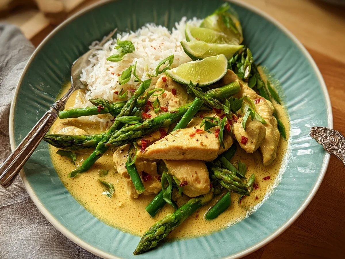 Thai Curry-Huhn mit grünem Spargel - Bild 2