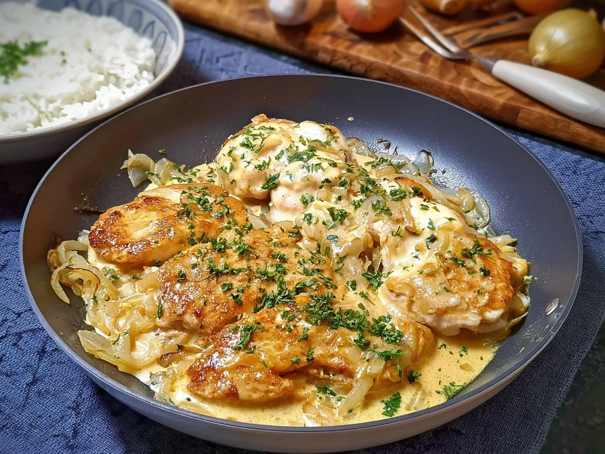 Zwiebel-Sahne-Hähnchen: Einfaches Familienrezept - Bild 2