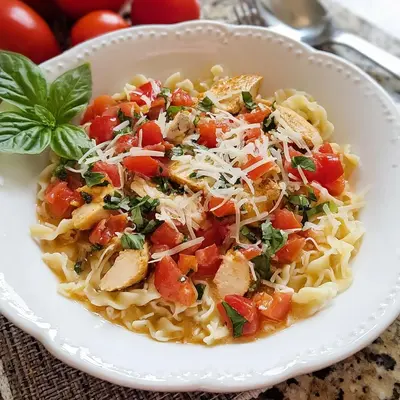Bruschetta Pasta mit Hähnchenstreifen: Einfaches Rezept