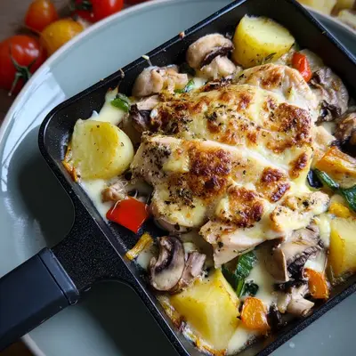 Buntes Sahne-Hähnchen-Raclette: Einfach & Lecker