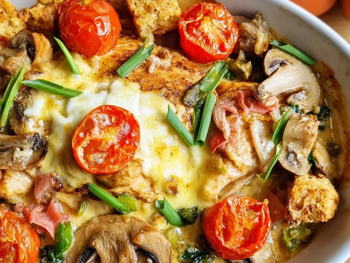 Cremiger Hähnchen Auflauf: Herzhaft, einfach, lecker - Beitragsbild