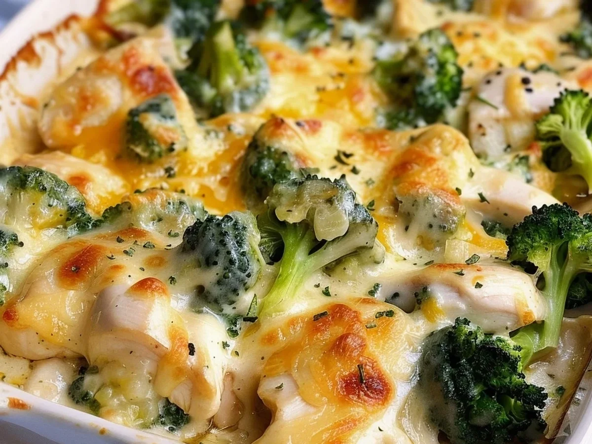 Cremiger Hähnchen-Brokkoli-Auflauf Low Carb - Beitragsbild