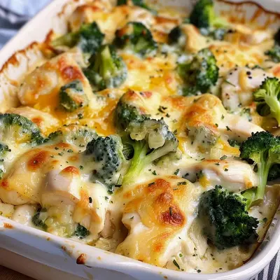 Cremiger Hähnchen-Brokkoli-Auflauf Low Carb
