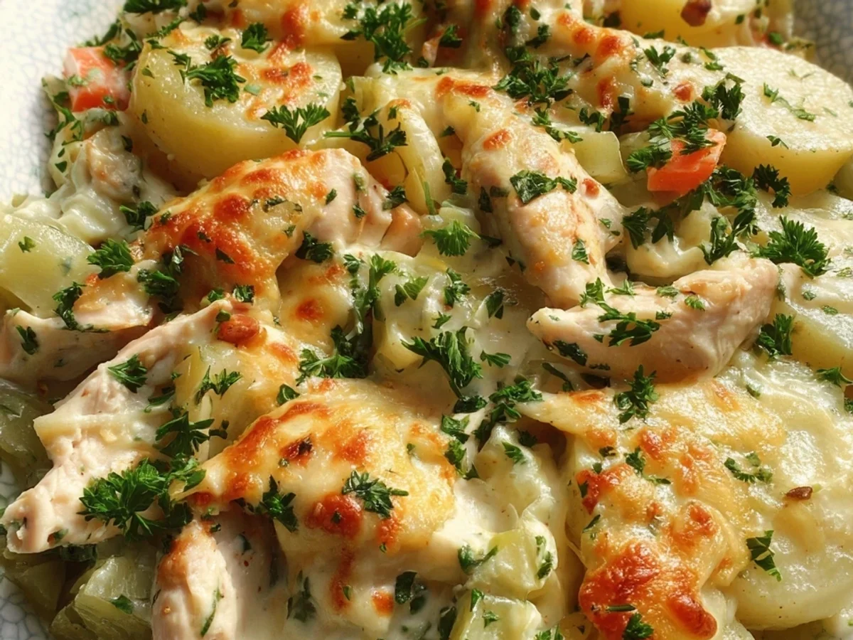 Cremiger Kohlrabi-Auflauf mit Hähnchenbrust Mein Seelenessen - Beitragsbild
