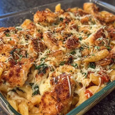 Cremiger Parmesan Hähnchen Auflauf Einfach & schnell