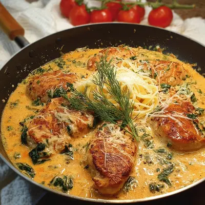 Cremiges Hähnchenfilet in Frischkäse-Parmesan-Soße