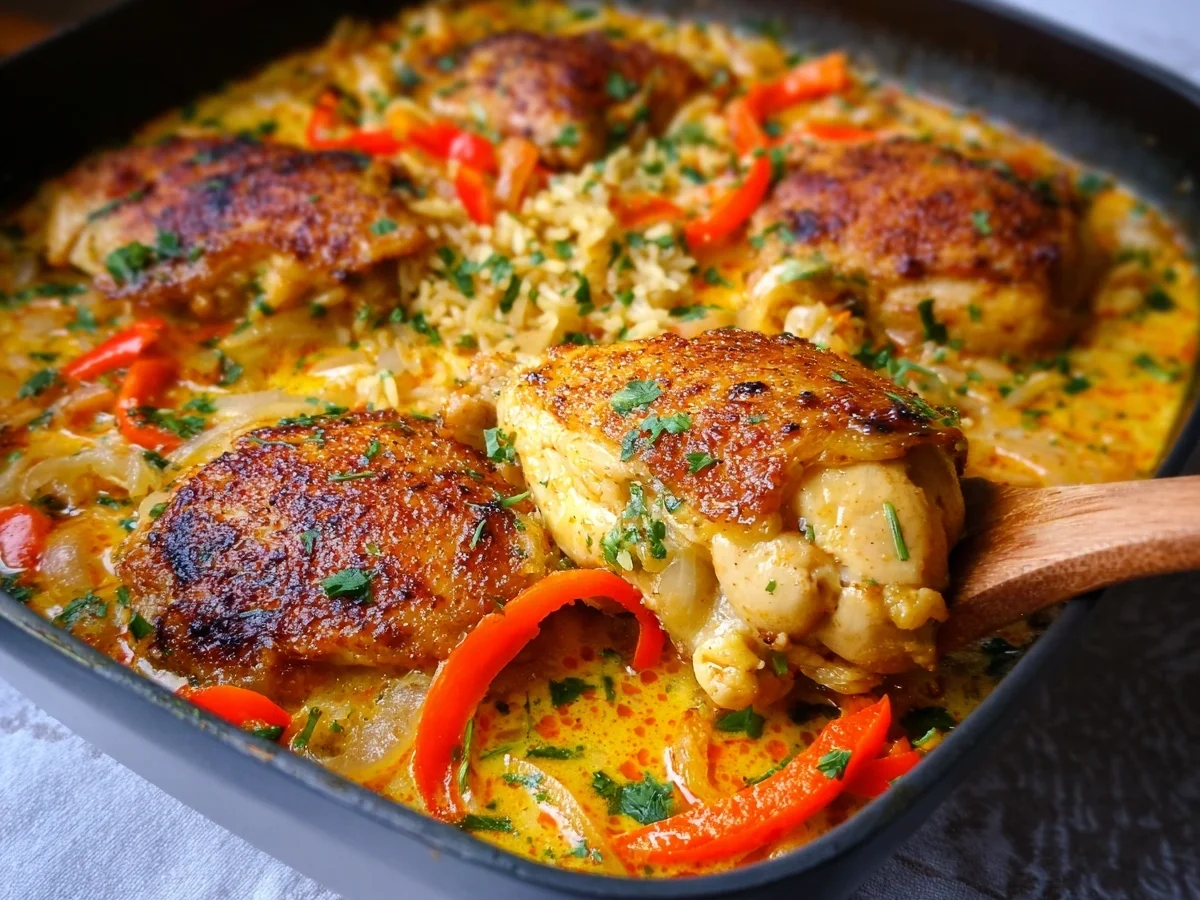 Cremiges Paprika-Hähnchen: Einfaches Feierabendgericht - Beitragsbild