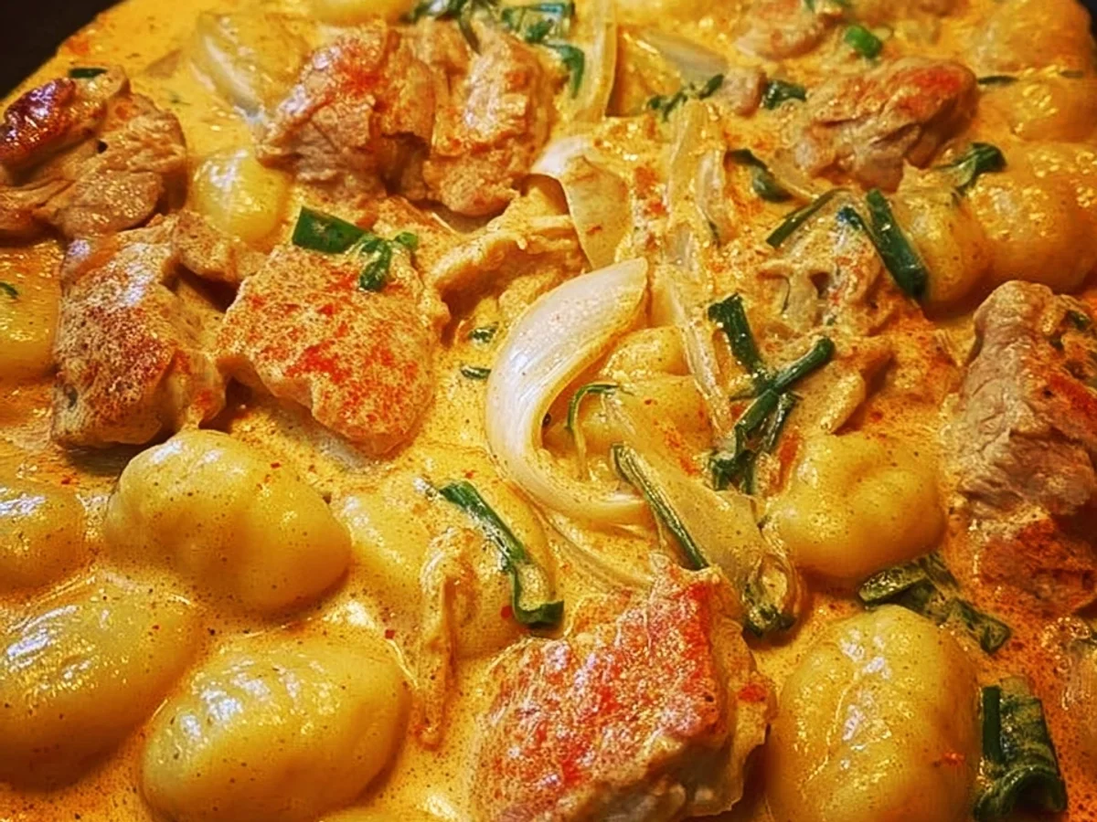 Curry-Gnocchi mit Hähnchen: Schnelles Feierabendgericht - Beitragsbild