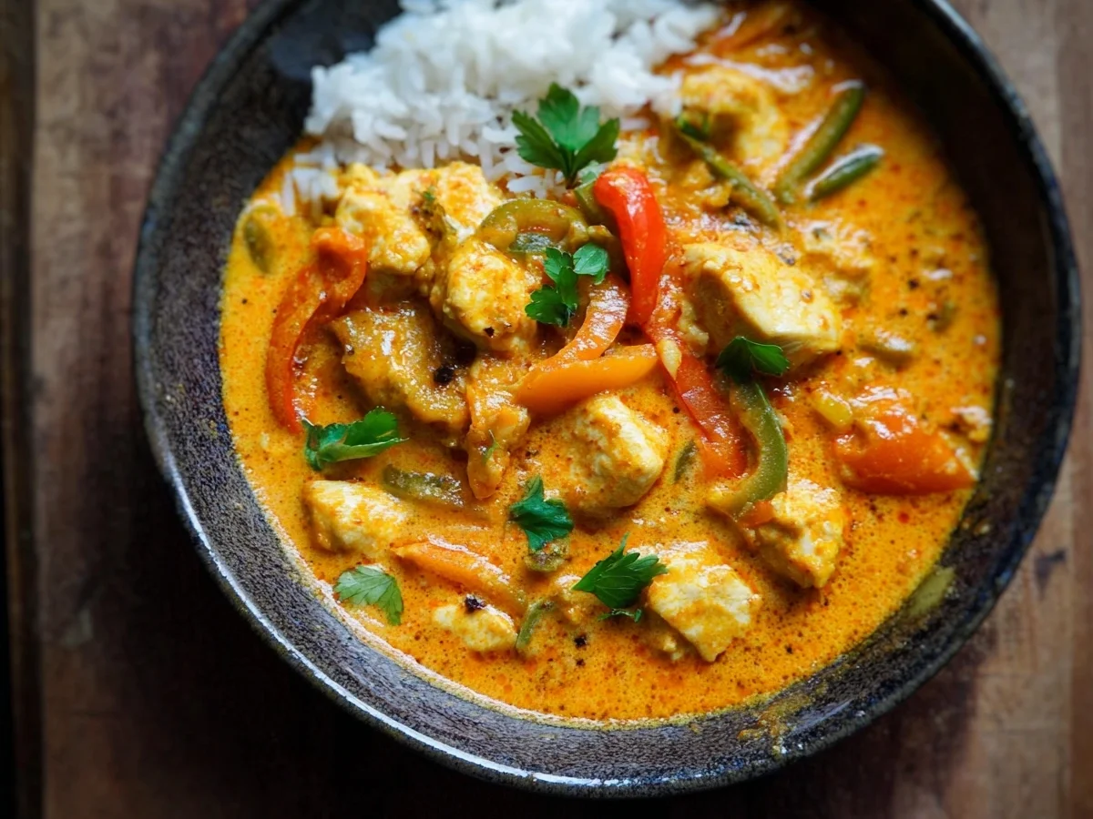 Einfaches Chicken Curry mit Kokosmilch - Beitragsbild