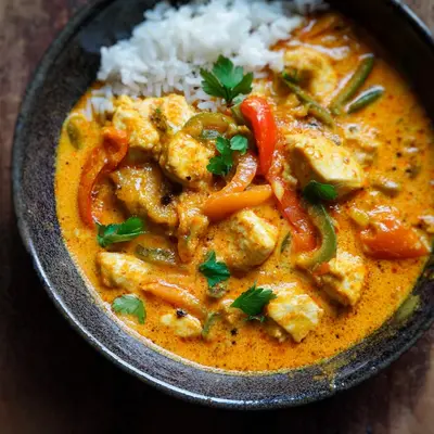 Einfaches Chicken Curry mit Kokosmilch