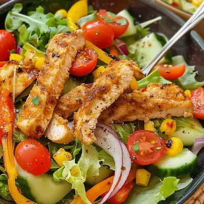Frischer Bunter Hähnchenstreifen-Salat: Schnell & Herzhaft