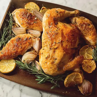 Ganzes Hähnchen aus dem Ofen: Saftig & Knusprig