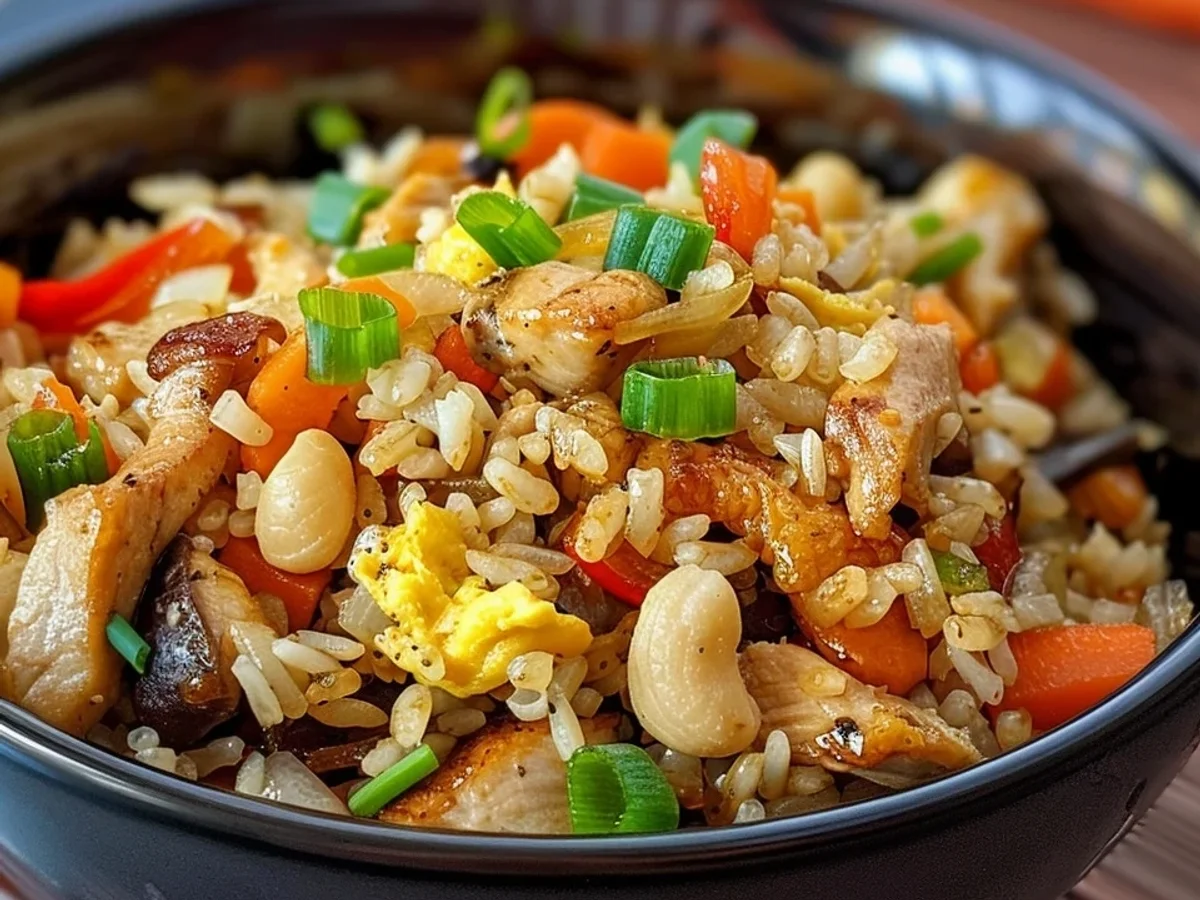 Gebratener Reis mit Hähnchen: Knusprig wie beim Chinesen - Beitragsbild