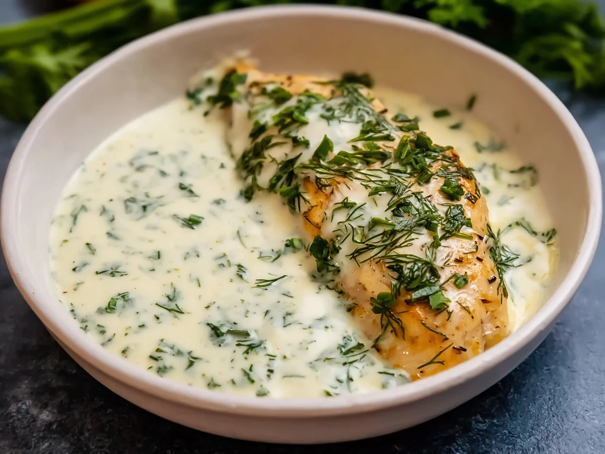 Helle Kräutersauce: Schnell & lecker zu Fisch & Geflügel - Beitragsbild