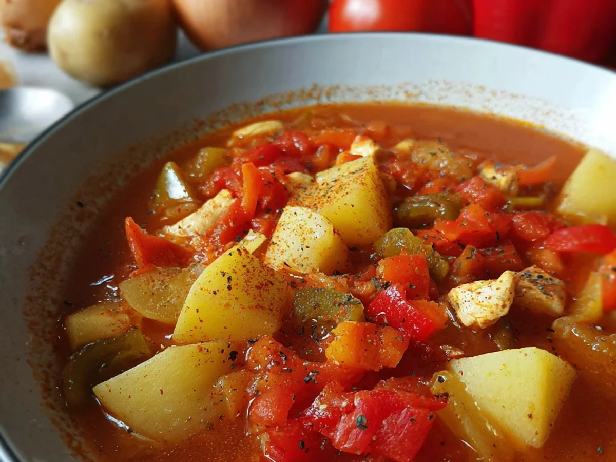 Hähnchen Gulaschsuppe: Einfaches Familienrezept - Beitragsbild