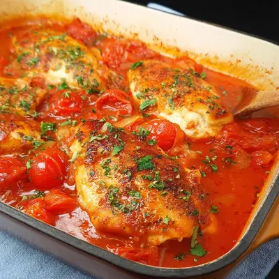 Hähnchen in Tomatensauce: Einfaches Feierabendgericht