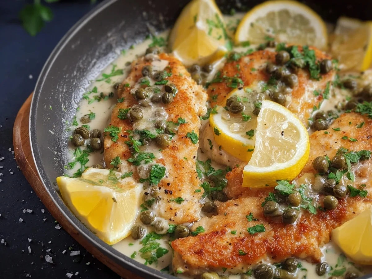 Hähnchen Piccata mit Zitrone: Einfach & schnell zubereitet - Beitragsbild