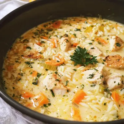 Hähnchen Risoni Suppe: Cremig, Herzhaft & Blitzschnell