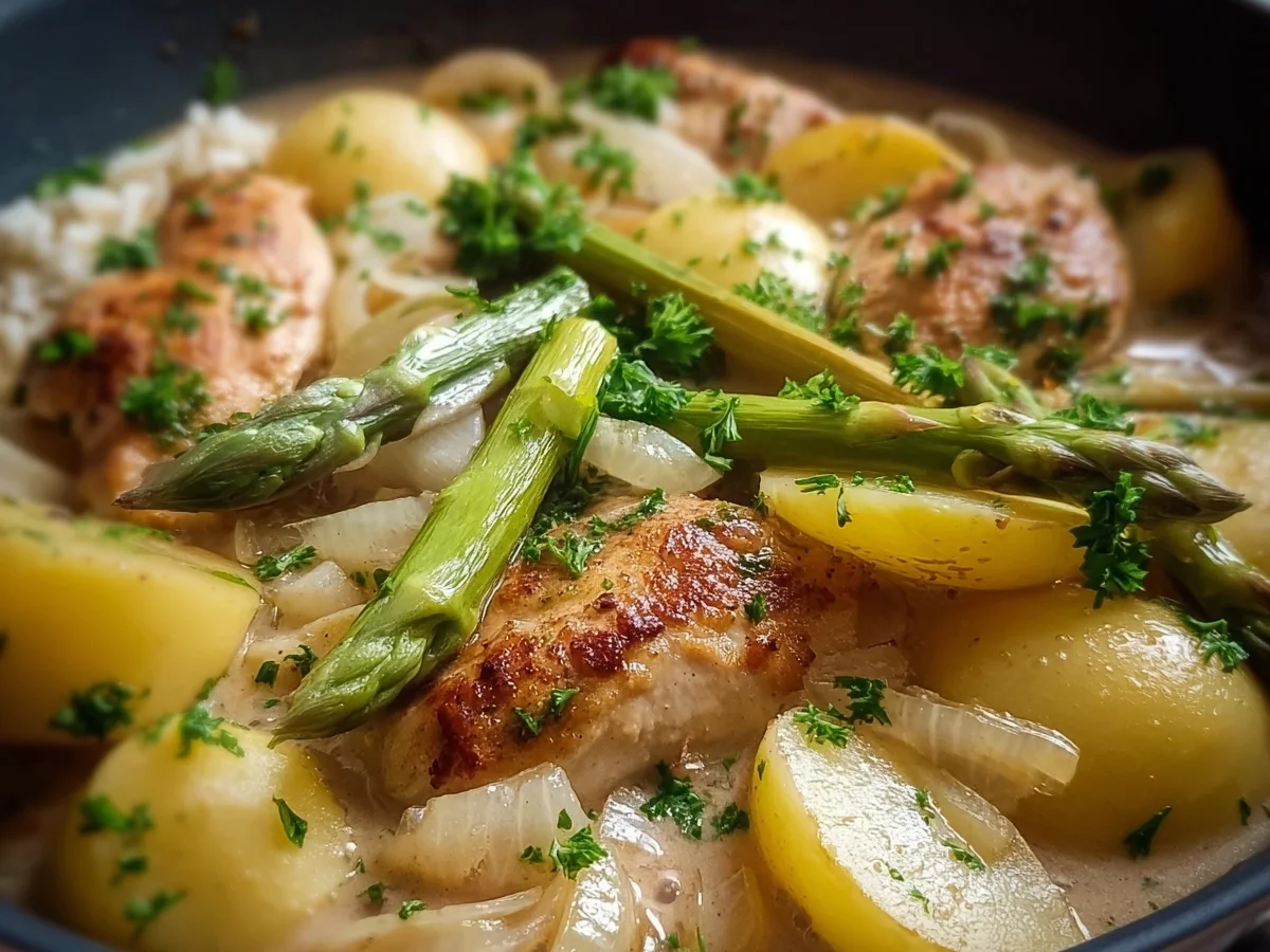 Hähnchen-Spargel-Pfanne: Leicht, lecker & WW-geeignet - Beitragsbild