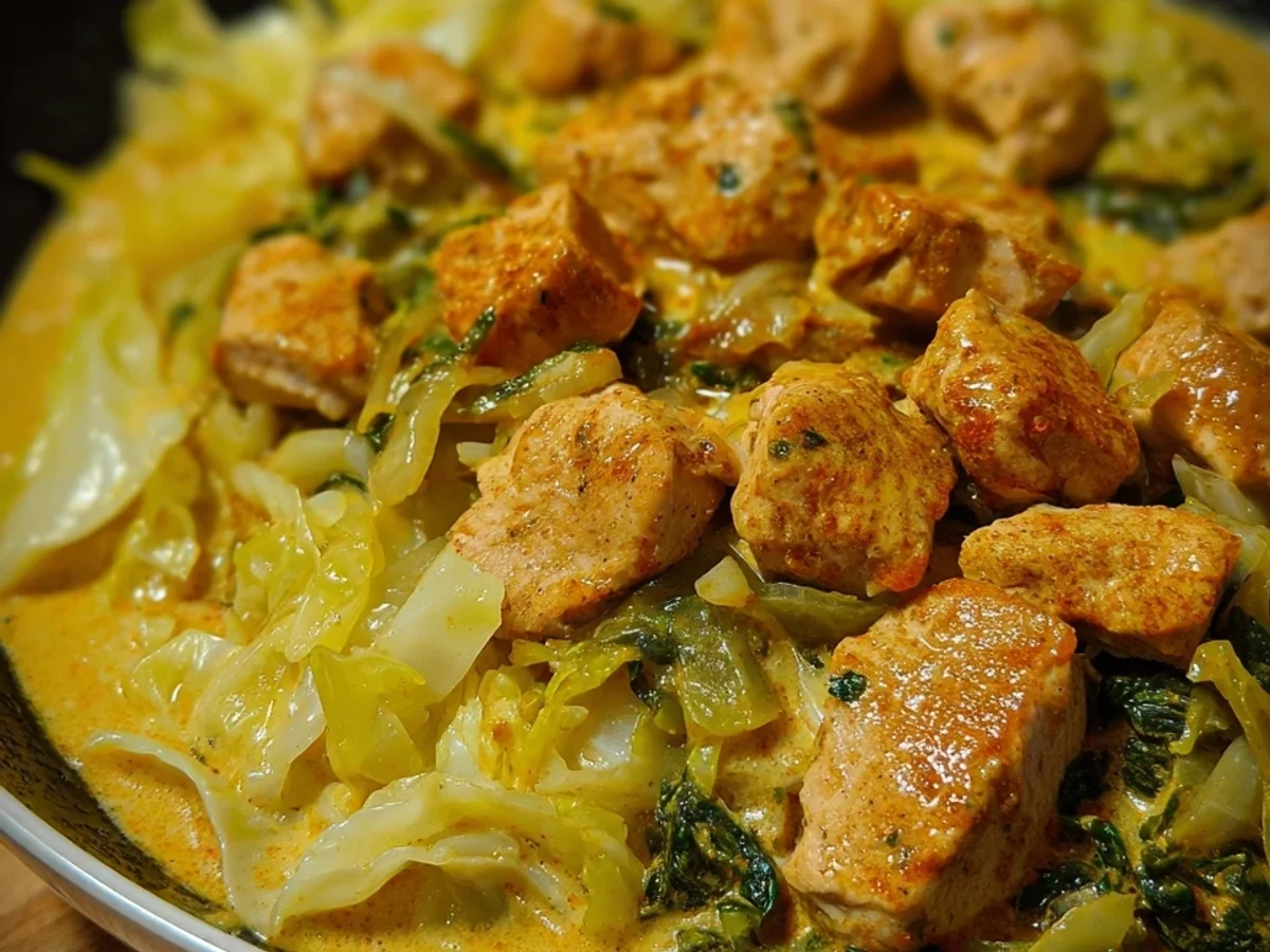 Hähnchenpfanne Spitzkohl: Einfach, zart & schnell - Beitragsbild