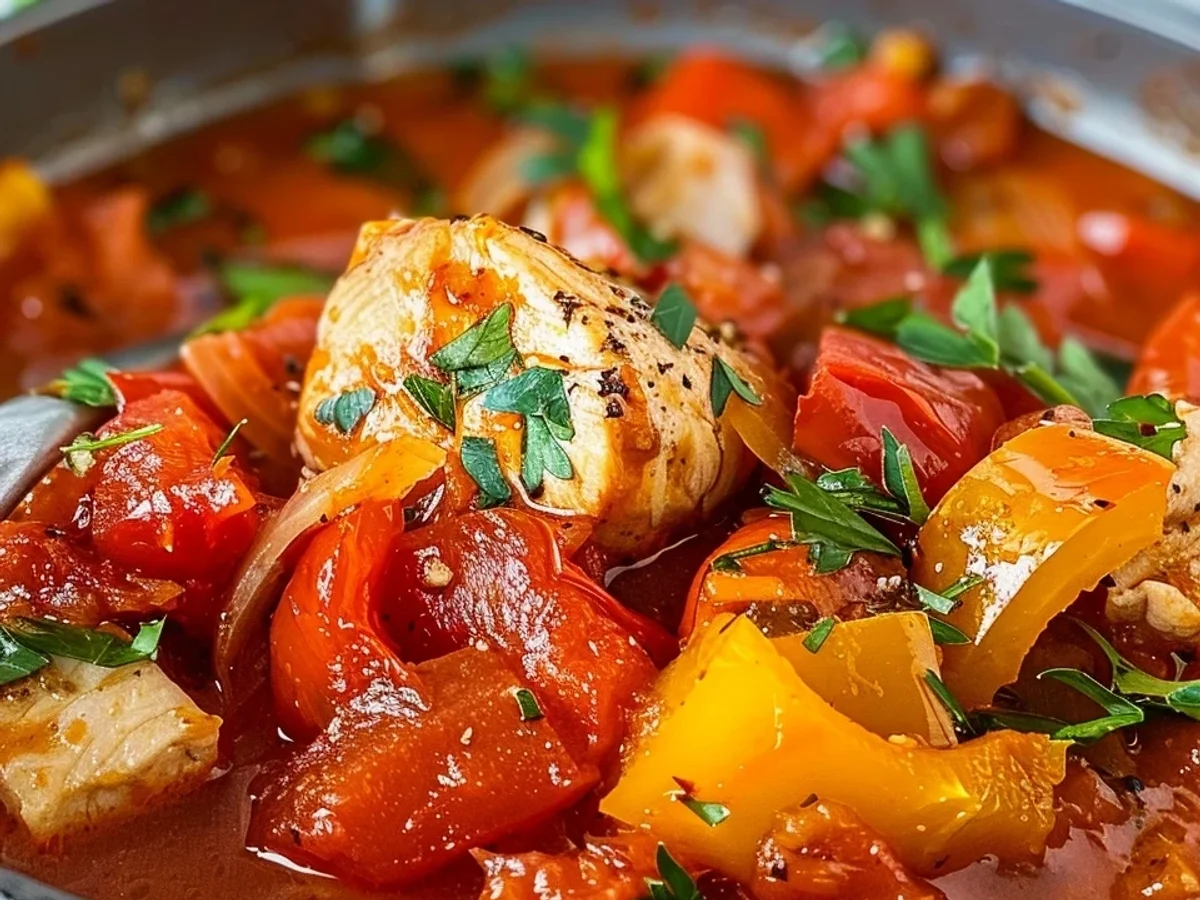 Hühnereintopf mit Tomaten: Dein schnelles Feierabend-Rezept - Beitragsbild
