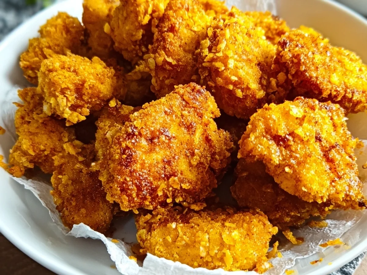 Knusprige Chicken Nuggets aus der Heißluftfritteuse - Beitragsbild
