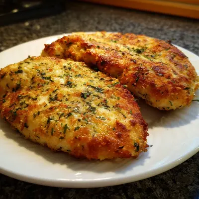 Knusprige Hähnchenfilets mit aromatischer Kräuterpanade