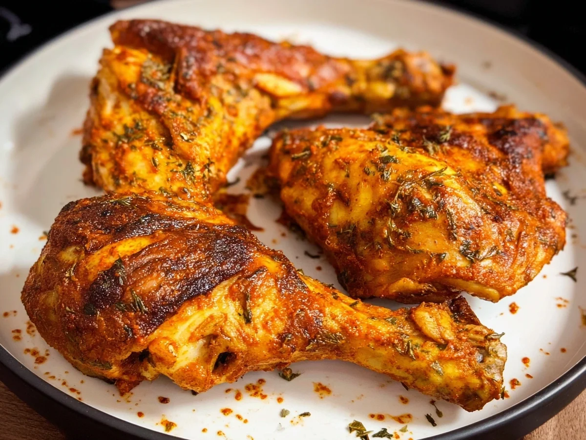 Knusprige Hähnchenschenkel aus der Heißluftfritteuse - Beitragsbild
