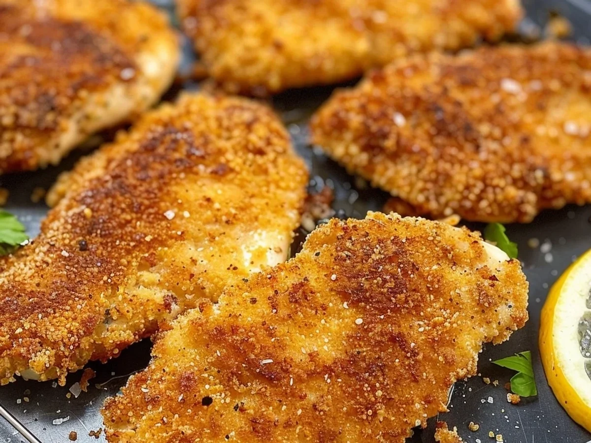 Knuspriges Hähnchenschnitzel aus dem Backofen ganz einfach! - Beitragsbild