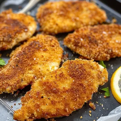 Knuspriges Hähnchenschnitzel aus dem Backofen ganz einfach!