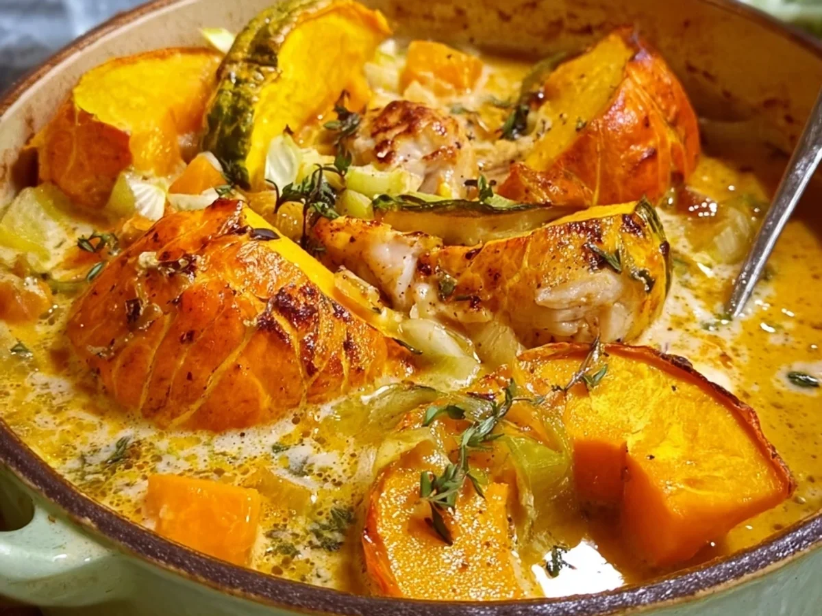 Kürbis-Hähnchen-Topf: Herzhaftes Herbstgericht - Beitragsbild