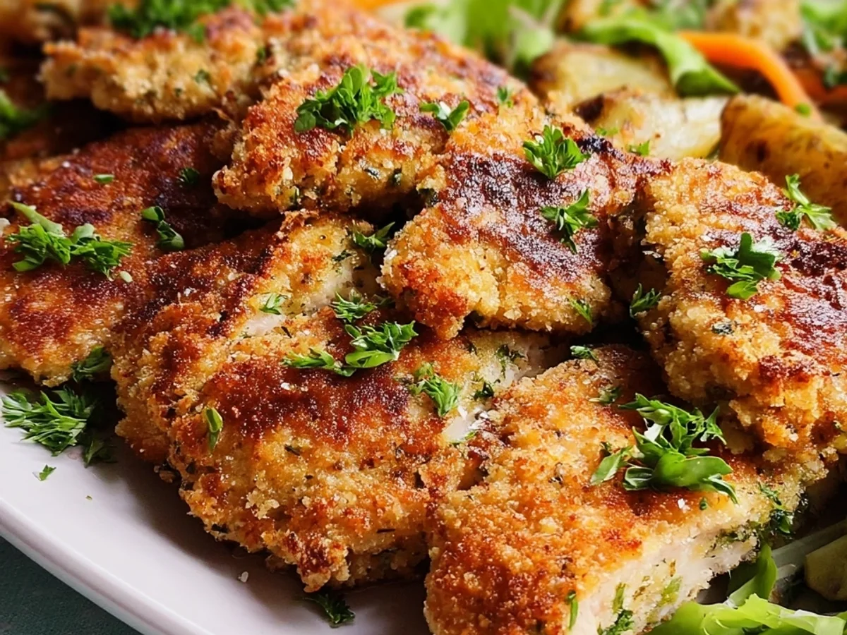 Kräuterpanierte Hähnchen-Schnitzelstreifen - Beitragsbild