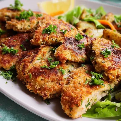 Kräuterpanierte Hähnchen-Schnitzelstreifen
