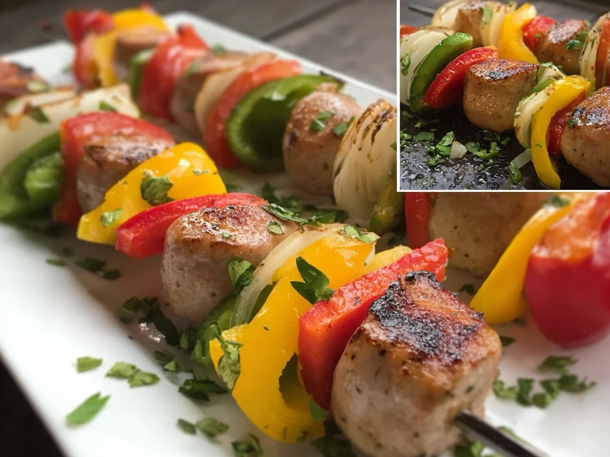 Lammwürstchen Paprika Spieße: Grill & Pfanne Rezept - Beitragsbild