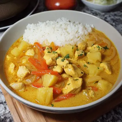 Leichtes Hähnchen-Ananas-Curry: Blitzrezept für Familien