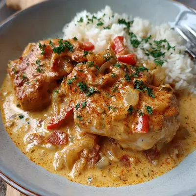 Leichtes Paprika-Sahne-Hähnchen: Schnell & Cremig