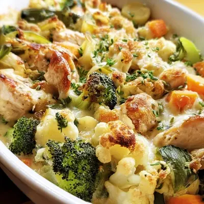 Low-Carb Gemüse-Auflauf mit Hähnchenbrust & viel Protein