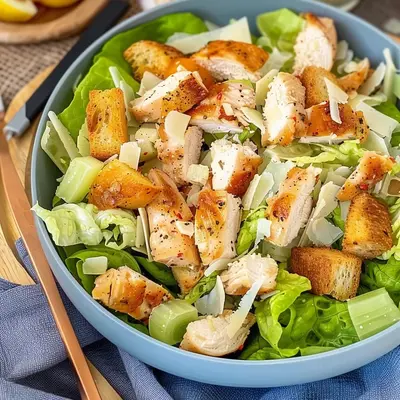 Original Caesar Salad mit Hähnchen einfach zubereiten