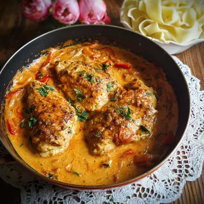 Paprika-Sahne-Hähnchen: Cremig, einfach & schnell zubereitet