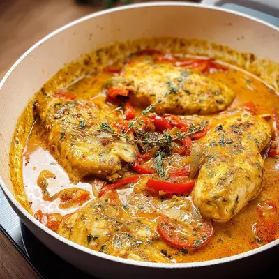 Paprika-Sahne-Hähnchen: Schnelles Hauptgericht unter 30 Min.