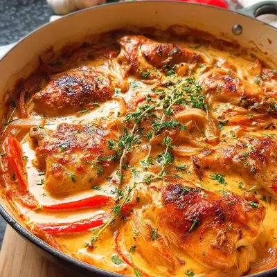 Paprika-Sahne-Hähnchen: Zart aus dem Ofen